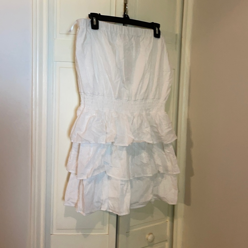 Michael Kors- Strapless Eyelet dress